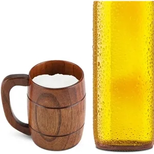 12 Oz. Wooden Beer Mug With Handle