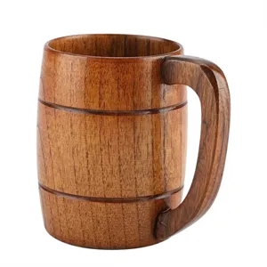 12 Oz. Wooden Beer Mug With Handle