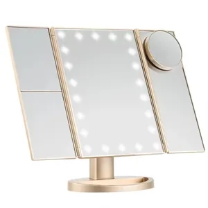 21 LED Tri-Fold Magnifying Makeup Mirror