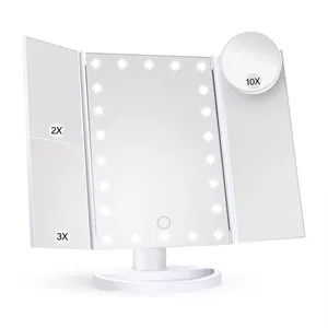 21 LED Tri-Fold Magnifying Makeup Mirror