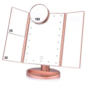 21 LED Tri-Fold Magnifying Makeup Mirror
