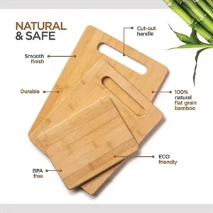 3-Piece Bamboo Cutting Board Set