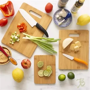 3-Piece Bamboo Cutting Board Set