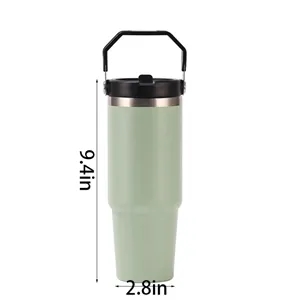 30 oz IceFlow Stainless Steel Tumbler with Straw