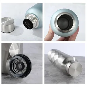 33.3Oz Stainless Steel Rhombus Water Bottle