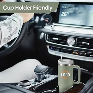 40 oz Reusable Car Straw Thermos Cup