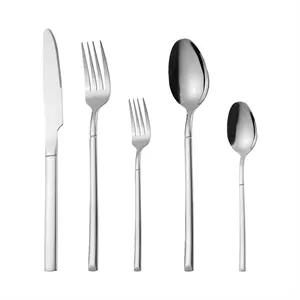 5-Piece Silverware Luxury Cutlery Set Knife Fork Spoon
