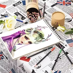 72-Color Pencil Cylinder Art Set