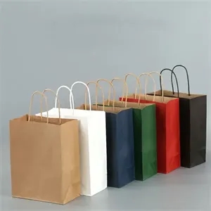 8.26"x4.33"x10.62" - - Brown Kraft Paper Bags