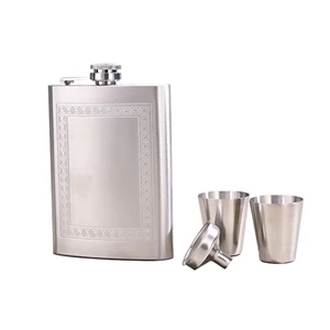 8oz Hip Flask Gift Set