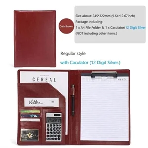 A4 Multifunctional Portable Folder with note papers