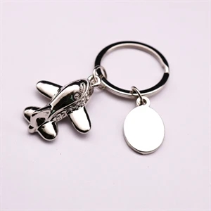 Airplane Shaped Key Chain / Ring