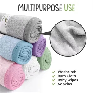 Bamboo Fiber Baby Washcloth Towel