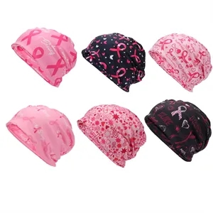Breast Cancer Slouchy Beanie Hats