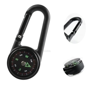 Carabiner with Compass and Thermometer