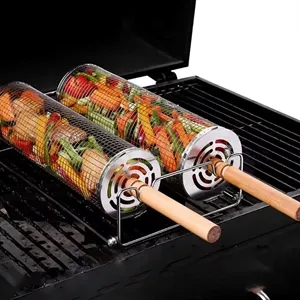 Customizable Rolling BBQ Basket