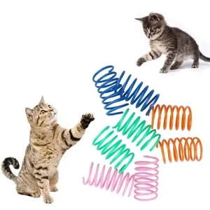 Four Sets Colorful Plastic Spring Toys