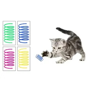 Four Sets Colorful Plastic Spring Toys