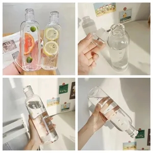 Glass Water/Juice/Coffe/Tea Bottles/Cups with Lids