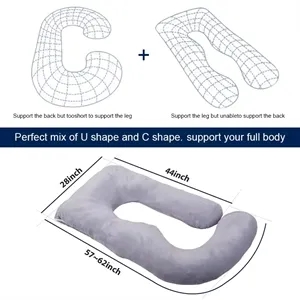 High Density U Shaped Full Body Maternity Pregnancy Pillow