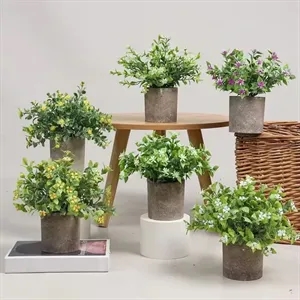 Mini Potted Fake Plants Artificial Small Eucalyptus For Home