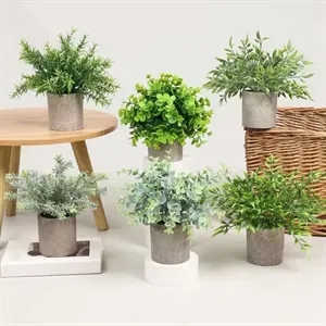 Mini Potted Fake Plants Artificial Small Eucalyptus For Home