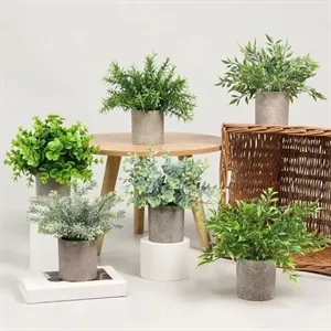 Mini Potted Fake Plants Artificial Small Eucalyptus For Home