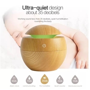 Mini USB Wood Grain Aromatherapy Diffuser
