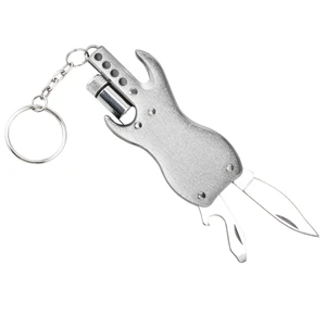 Mini combination pliers folding knife with LED lights Bottle