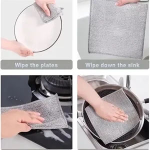 Multipurpose Wire Dishwashing Rags for Wet and Dry