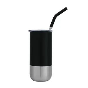 Oxford 16 oz Stainless Steel Tumbler with Straw