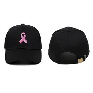 Pink Ribbon Embroidered Cap