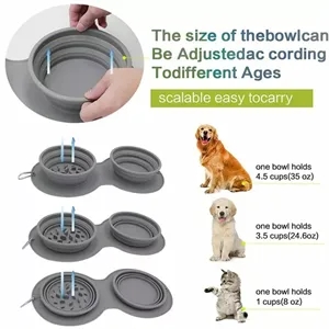 Portable Folding Double Pet Bowl
