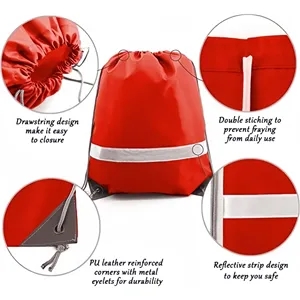 Reflective Drawstring Backpack