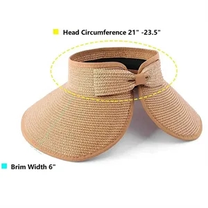 Roll-up Straw Sun Visor