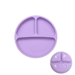 Round Silicone Suction Plate With Lid
