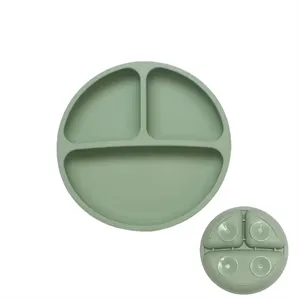 Round Silicone Suction Plate With Lid
