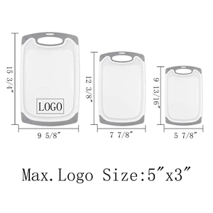 Set of 3 Plastic Cooking Cutting Board