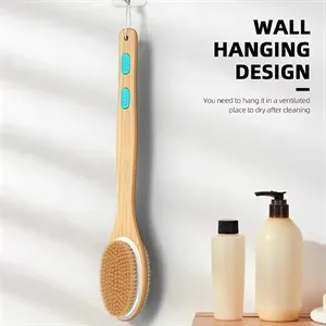 Shower Brush with Soft and Stiff Bristles