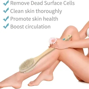 Shower Brush with Soft and Stiff Bristles