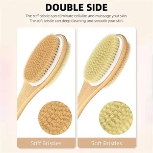 Shower Brush with Soft and Stiff Bristles