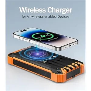 Solar Power Bank With Wireless Charging