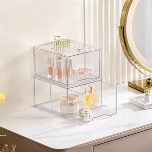 Stackable Cosmetic Clear Storage Drawers