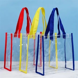 Stadium Approved Clear Transparent Pvc Tote Bag (12"X12"X6")
