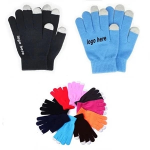 Winter Knit Touchscreen Gloves Windproof Anti-slip Mittens