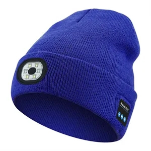 Wireless Musical Knitted Cap With Headlight
