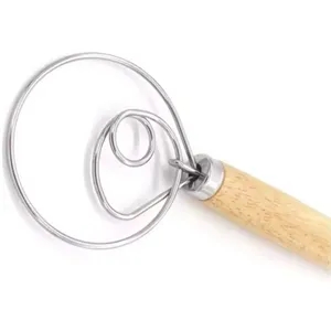 Wood Handle Dough Whisk
