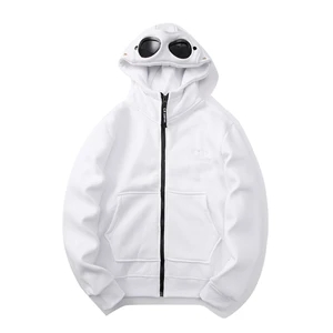 Zip Hooded Sweatshirt with Round Lens