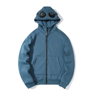 Zip Hooded Sweatshirt with Round Lens