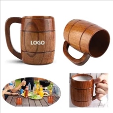 12 Oz. Wooden Beer Mug With Handle